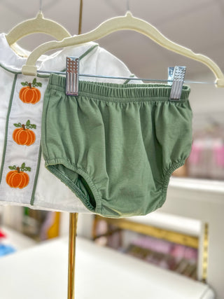 Fall Halloween & Thanksgiving Applique Boys Bloomers Romper Set