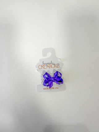 Purple Satin Bow