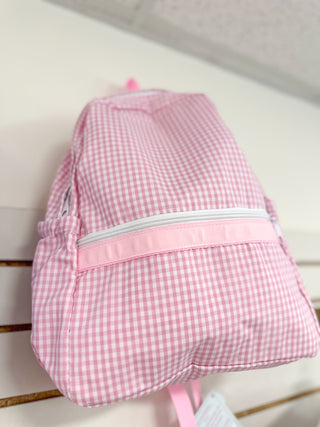 Pink Gingham Medium Backpack