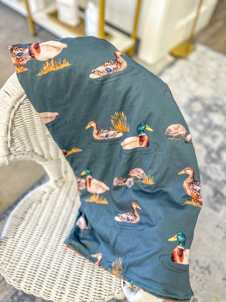 Brown Milky Duck Hunting Baby Blanket