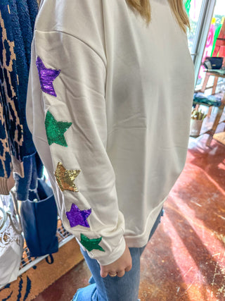 Jules Mardi Gras Star Sweatshirt