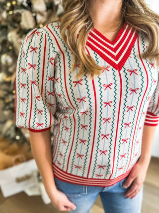Faith In A Bow Sweater