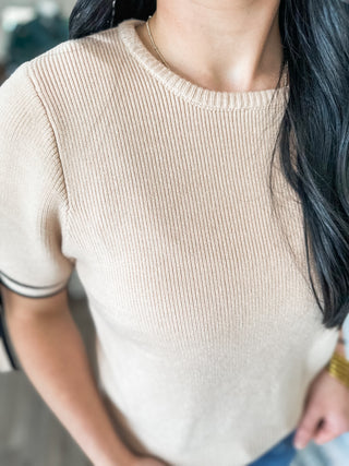 Taupe Prep & Proper Bow Top