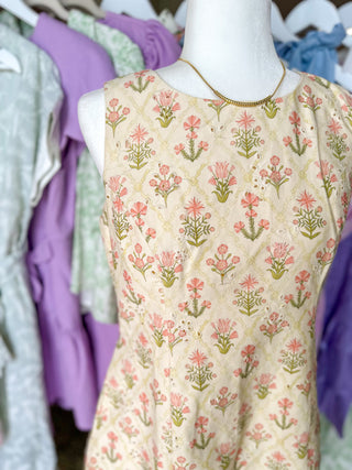 Blush Garden Scallop Mini Dress