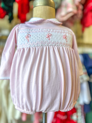 Sweet Peppermint Smocked Bubble