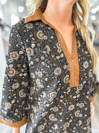 Sweet Maple Floral Mini Dress