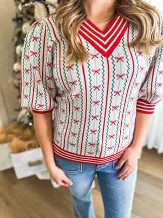Faith In A Bow Sweater