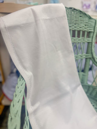 White Picot Trim Receiving Blanket