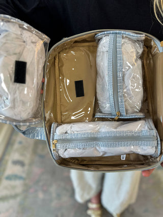 Large Punta Cana Baby Blue Cosmetic Travel Case