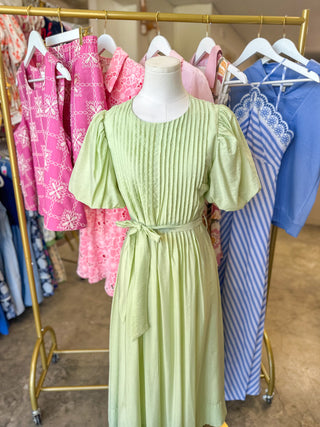 Simply Sage Statement Midi Dress