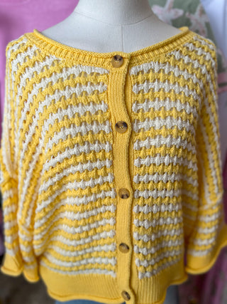 Little Miss Sunshine Knit Button Down Top