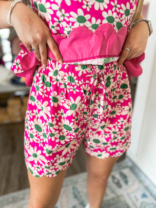 Pink & Green Daisy Dream Shirt & Short SET