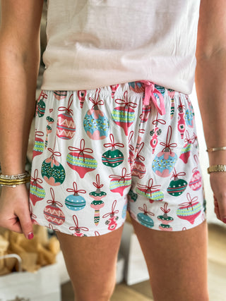 Wonderland Sleep Shorts White/Pink/Blue