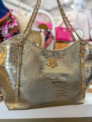 Gold EC Harlow Tote | Caroline Hill