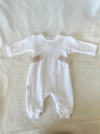 Paty Pal Romper w/ Khaki Gingham Side Tabs