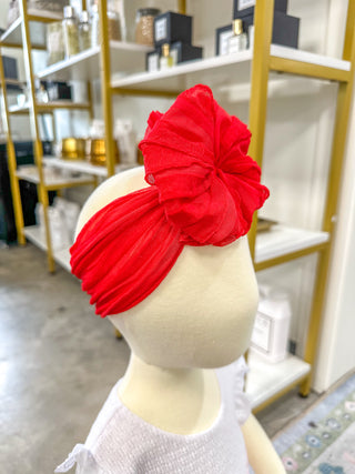 Frilly Frou Bright Red Bow Headband