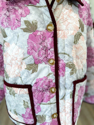 The Mauve Morning Hydrangea Quilted Jacket