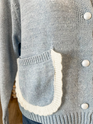 Dusty Blue Timeless Touch Sweater