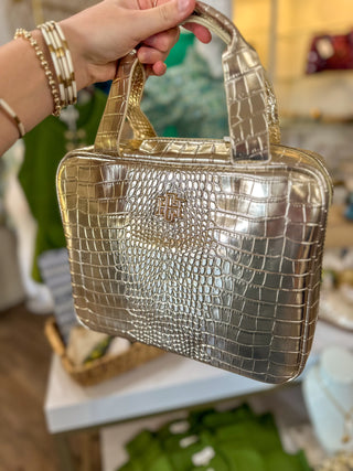 Gold EC Large Punta Cana Cosmetic Travel Case | Caroline Hill