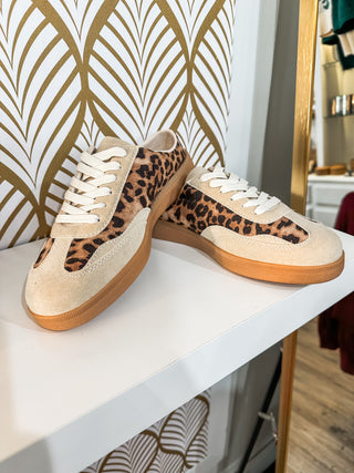 Beige Leopard Modern Slip On Sneakers