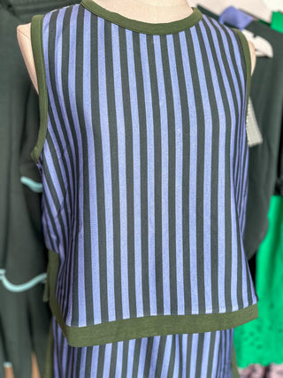 Hunter Green Social Club Striped Skirt SET