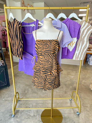 Brown/Black Geaux Wild Fit & Flare Top