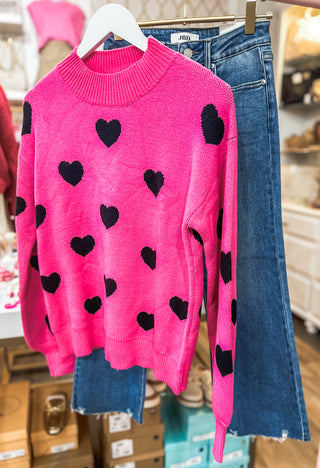 Lover Hearts Pink Sweater