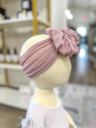 Mauvelous Frilly Frou Ruffle Headband Bow