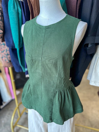 Forest Green Tailored & Timeless Peplum Top
