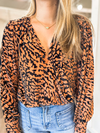 She's So Wild Velvet Detail Bodysuit