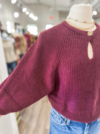 The Wine Rowan Ribbed Sweater