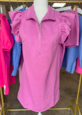 Paige Lilac Half Zip Mini Dress