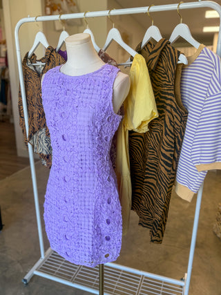 Lavender Pretty in Detail Mini Dress