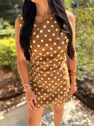 Brown Pippa Polka Dot Romper