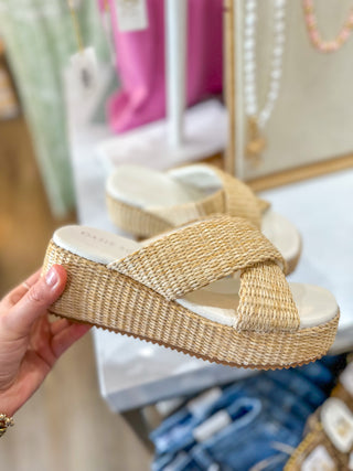 The Fresno Natural Raffia Platform Sandal
