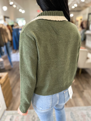 Olive Timeless Touch Sweater
