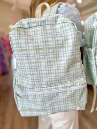 TRVL Green Classic Plaid Backpacker