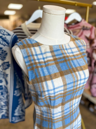 Blue Hampton Plaid Mini Dress