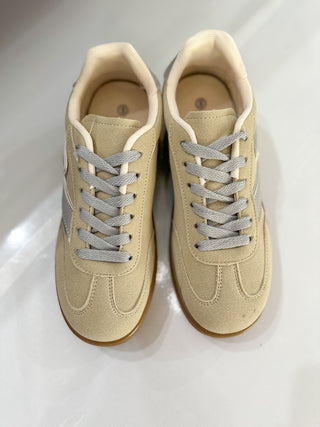 Beige & Blue Grey Deer-11 Sneakers