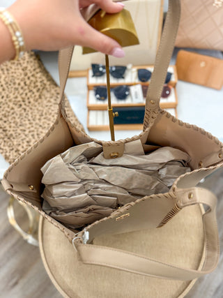 Stone Emory Whipstitch Tote | Caroline Hill