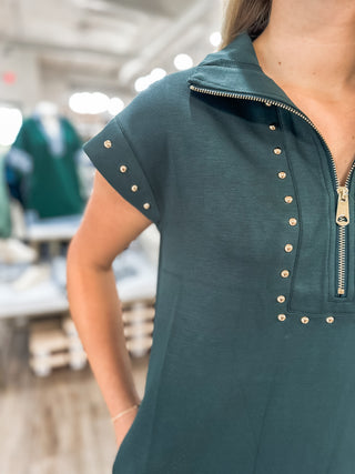 Dark Green All Set Mini Dress