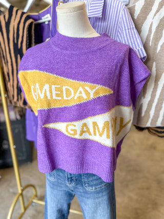 Gameday Perfect Mock Neck Sweater Vest