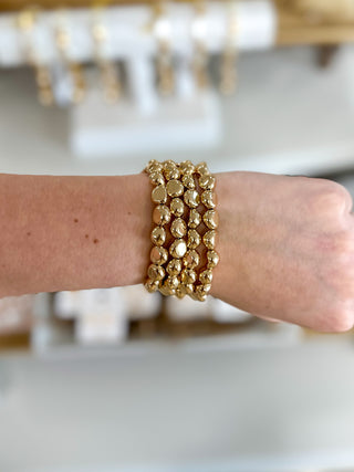 Gold Glam Stretch Bracelet Set