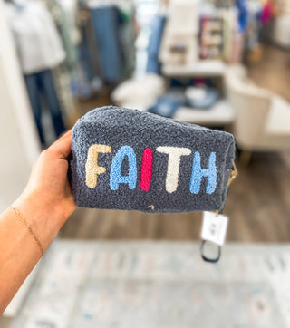 Faith Mauve Fuzzy Sip Up Petite Bag