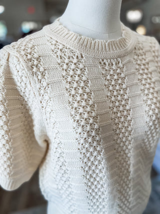 Ecru Cozy Core Sweater Top