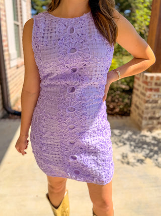 Lavender Pretty in Detail Mini Dress