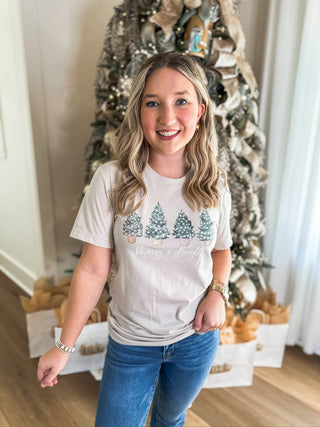 Heather Dust Merry & Bright Women's Graphic Tee