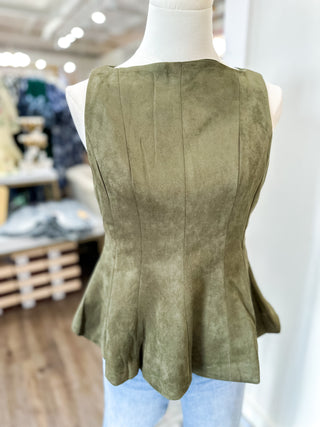 Olive Sleek & Chic Sleeveless Top