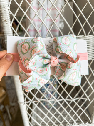 Pastel Nutcracker Printed Headband Bow