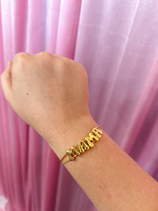 Mama Gold Double Chain Bracelet